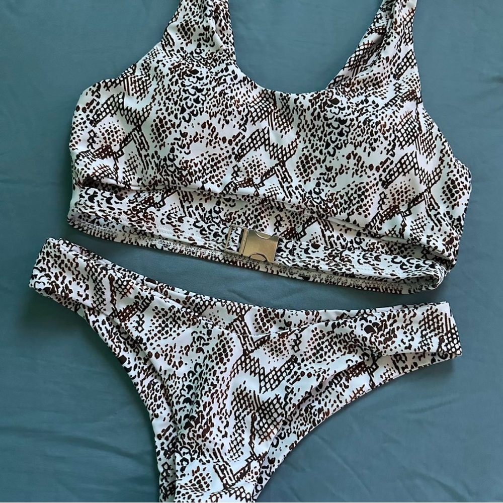 Snake Print Swimwear Set